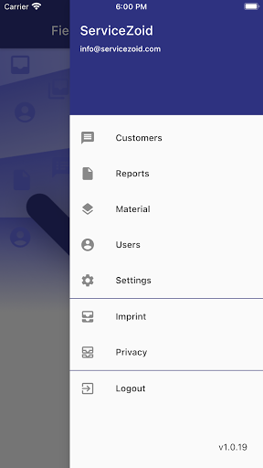 ServiceZoid: Digital reports Screen 2