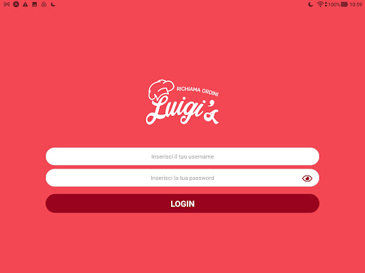 Android application Luigi's Richiama Ordini screenshort