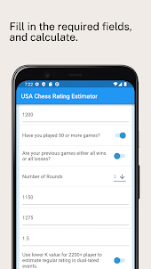 USA Chess Rating Estimator