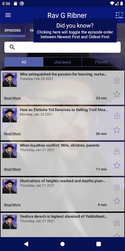 Android application Rav Gershon Ribner screenshort