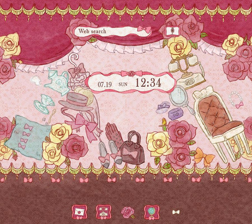Android application Cute Theme Classically Girly screenshort
