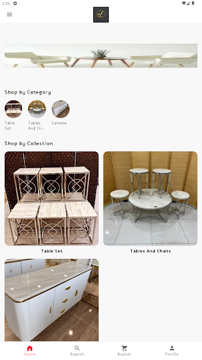 Android application Golden Corner Furniture screenshort