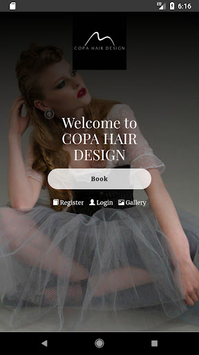 Android application COPA HAIR DESIGN screenshort