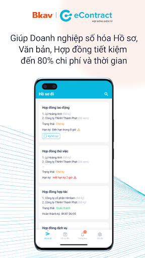 Android application Bkav eContract screenshort