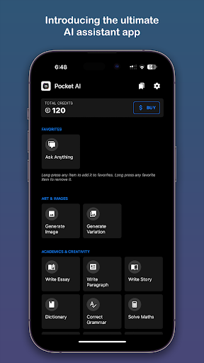Android application Pocket AI: GPT Chat Assistant screenshort