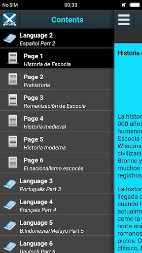 Vista previa de la aplicación