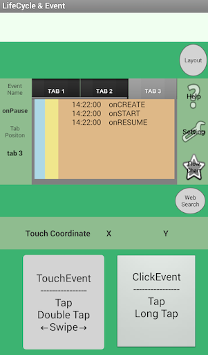 Android application apps dev / LifeCycle & Event screenshort