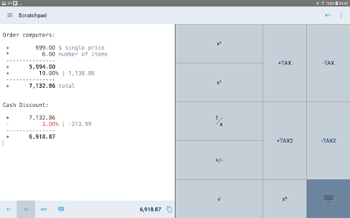 CalcTape Calculator with Tape Screenshot