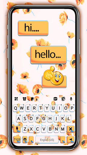 Android application Flower Wallpaper Keyboard Back screenshort