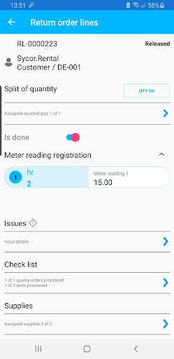 Sycor.Rental Mobile App Screen 3