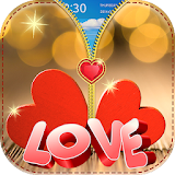 Love Heart Zipper Lock Screen icon