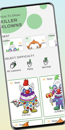 Android application How to draw killer klown screenshort
