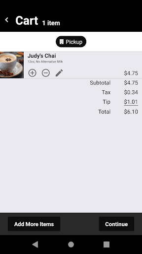Android application Hebrews Coffee screenshort