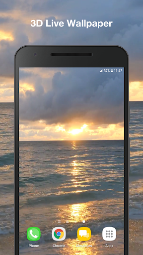 Android application Sunset Beach Live Wallpaper screenshort