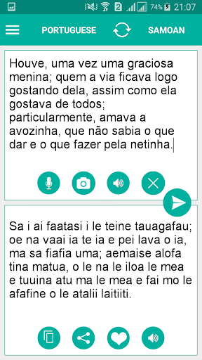 Android application Samoan Portuguese Translator screenshort