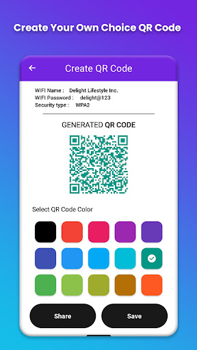 WiFi QR Code Scanner and Creator