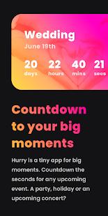 Hurry - Daily Countdown Screenshot