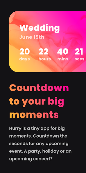 Hurry - Countdown to Birthday/Vacation (& Widgets) 27.2 APK + Mod (Unlimited money) untuk android