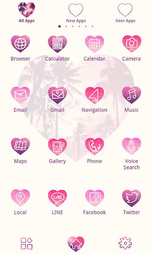 Beach Theme-Palm Tree Heart- Screen 3