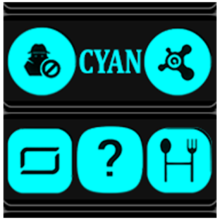 Cyan and Black Icon Pack apk