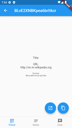 Android application Chaqra - QR scanner and chat screenshort