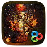 Fire Skull 3D Go Launcher Theme icon