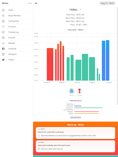 Screenshot of Swim Coach - Swimming Workouts