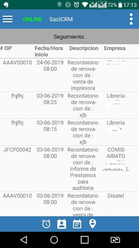 SaciCRM Screen 2