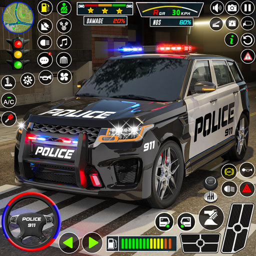 US Police Prado Car Games 3D