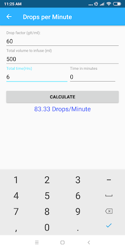Nursing Calculator Screen 2
