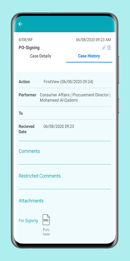 docuTRAK Mobile Screen 3