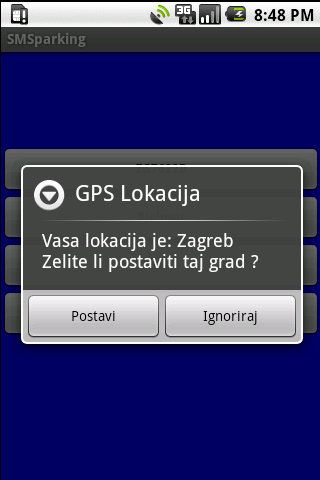 Android application SMSparking screenshort