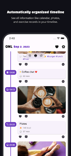 Android application ONL: Automatic Life Summarizer screenshort