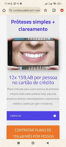 Android application Amil Dental - Contrate Agora screenshort