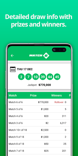 Pennsylvania Lottery Results Screen 2