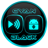 Flat Black and Cyan Icon Pack ✨Free✨ icon