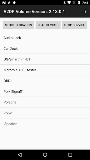 Android application A2DP Volume screenshort