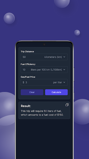 Fuel Cost Calculator Screen 2