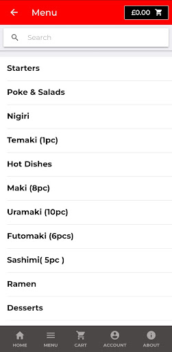 BF SUSHI Screen 2