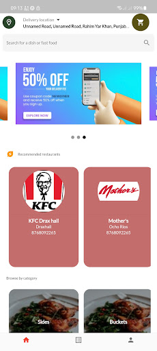 Android application Yaadman Online Delivery screenshort