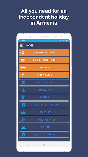 Android application MY Tours screenshort