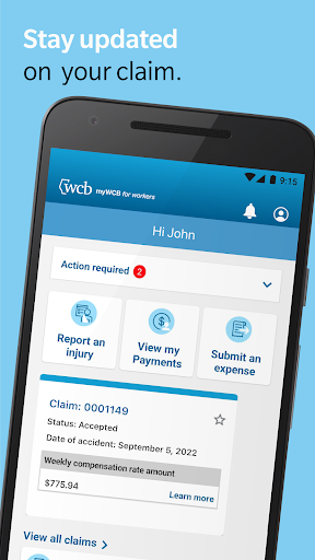 myWCB-AB for workers Screen 2