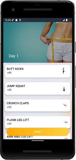 Android application Abs and waist Routine - Womens screenshort