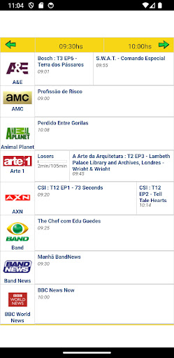 Android application Programação de televisão Guia screenshort