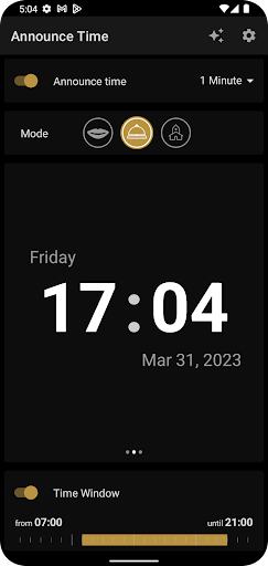 Announce Time Screen 2