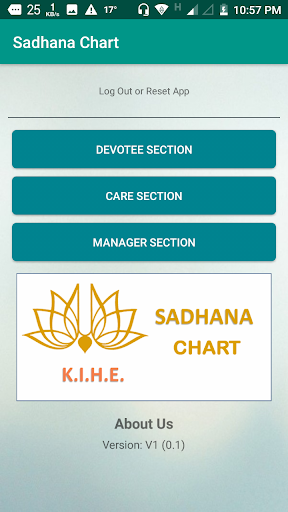 Android application K.I.H.E. Sadhana Chart screenshort