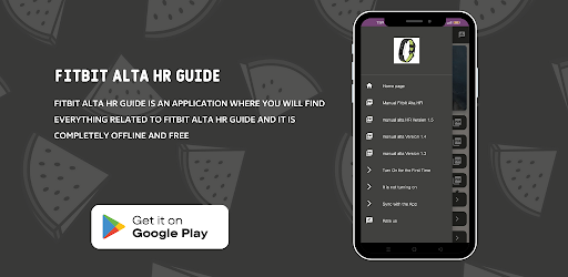 Android application Fitbit Alta HR guide screenshort
