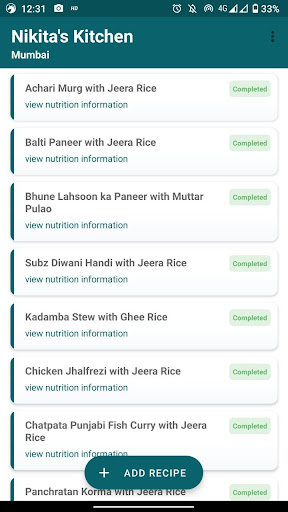 Android application Nutripedia screenshort