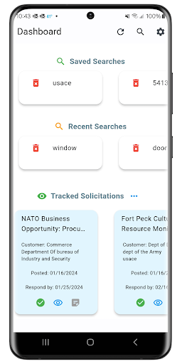 Android application Quantum CRM screenshort