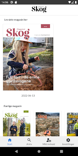 Android application Magasinet Skog screenshort